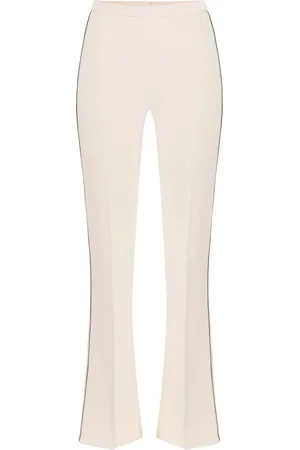 Elisabetta Franchi Contrast-piping cr??pe flared trousers