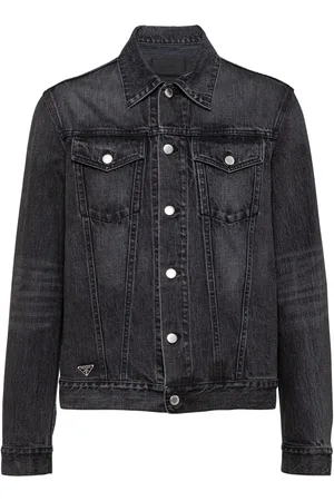 Prada Triangle-logo denim blouson jacket