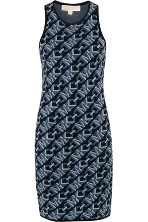Michael Kors Monogram-pattern sleeveless dress