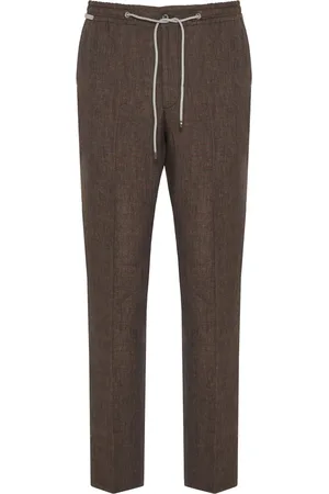 corneliani Drawstring linen trousers