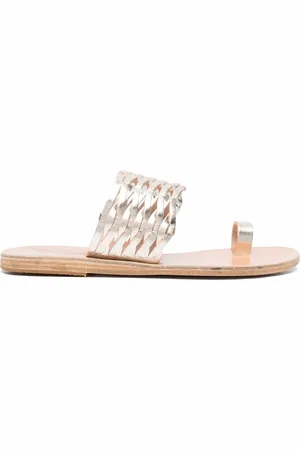 Ancient Greek Sandals Metallic-effect leather mules