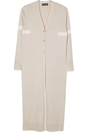 LORENA ANTONIAZZI Long ribbed cardi coat