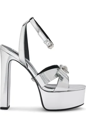 VERSACE 140mm Gianni Ribbon sandals