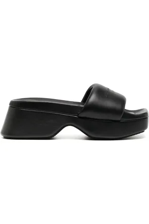 Alexander Wang Float logo-debossed platform slides