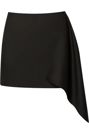 Erdem Drape-detail wool mini skirt
