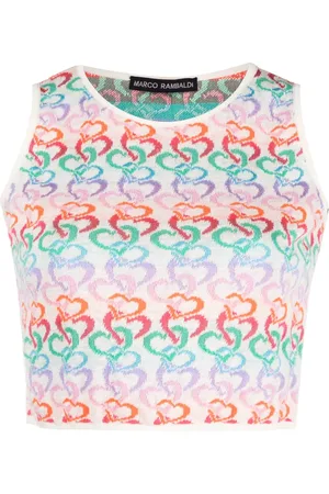 Marco Rambaldi Intarsia-knit cropped top
