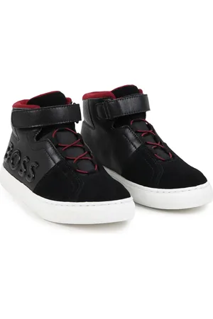 HUGO BOSS Logo-lettering high-top sneakers