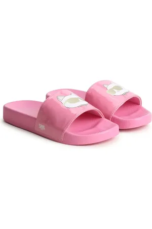 Karl Lagerfeld Ikonik Choupette logo-print slides