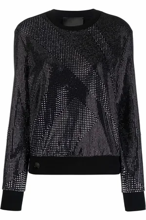 Philipp Plein Crystal-embellished cotton sweatshirt