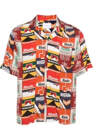 Rhude Cigarette-print silk shirt