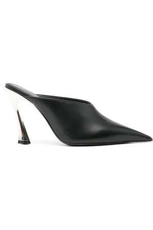 MUGLER 95mm leather mules