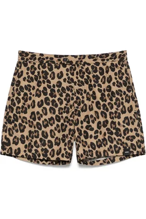 Aspesi Leopard-print swim shorts