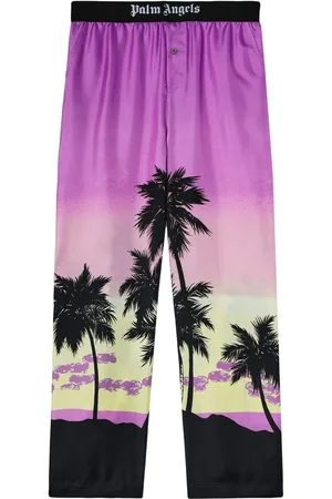 Palm Angels Sunset-print straight trousers