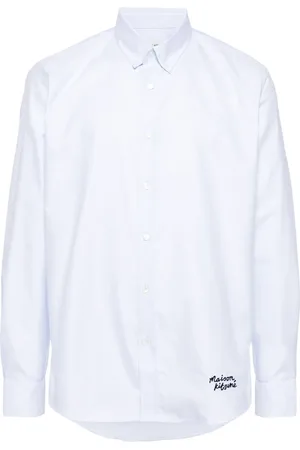 Maison Kitsuné Logo-embroidered cotton shirt