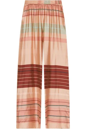 Hanro Elasticated-waistband striped pajama pants