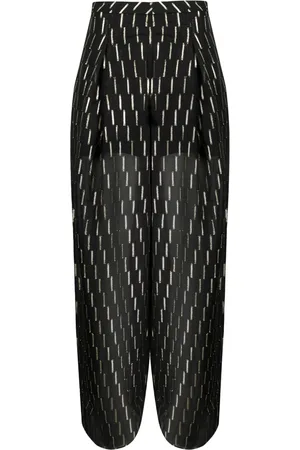 Armani Exchange Metallic-threading straight-leg trousers