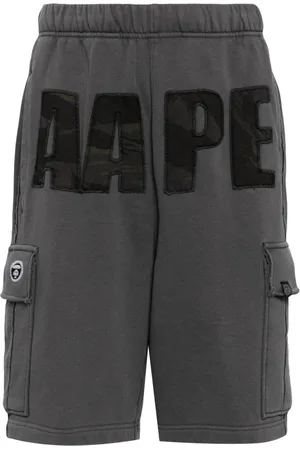 A Bathing Ape Logo-patch cargo shorts
