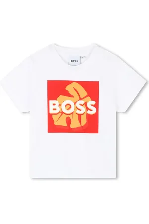 HUGO BOSS Leaf-print cotton T-shirt