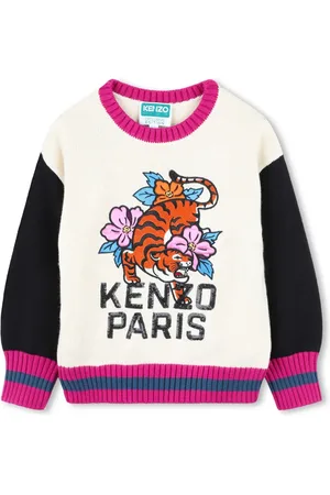 Kenzo Floral tiger intarsia jumper
