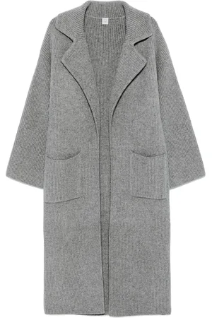 Totême Ribbed-knit cardi-coat