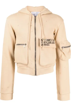 Natasha Zinko Camp-slogan cargo-pocket hoodie