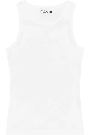 Ganni Ribbed tank top