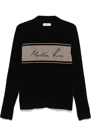 MARTINE ROSE Chenille V-neck sweater