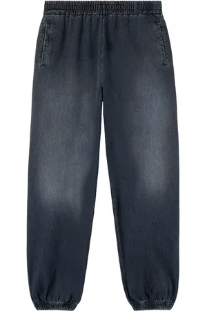 Palm Angels Monogram-print elasticated jeans
