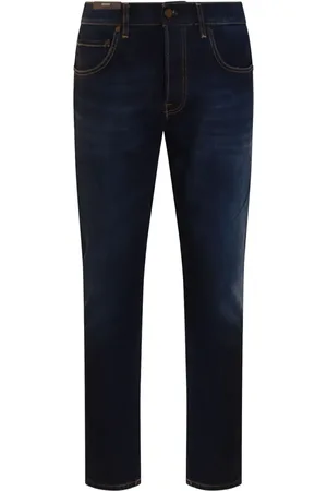 PT Torino Logo-patch tapered jeans