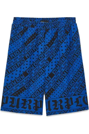 Purple Brand Bandana-print lyocell track shorts