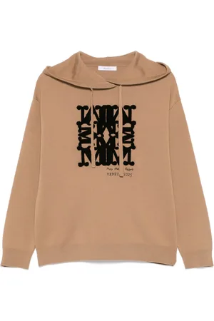 Max Mara Flocked-logo hoodie