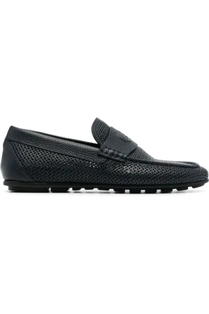 Casadei Dollaro debossed-logo leather loafers