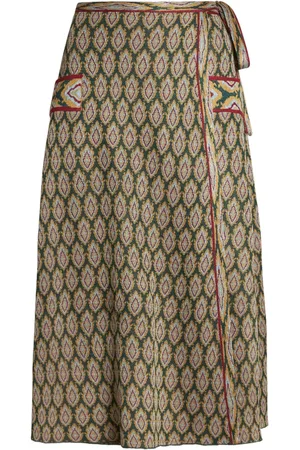 Etro Jacquard-knit wrap midi skirt