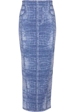 Balmain Denim midi skirt
