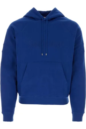 Saint Laurent Logo-embroidered cotton hoodie