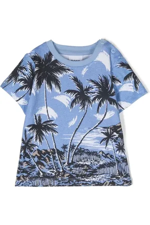 HUGO BOSS Palm-tree cotton T-Shirt