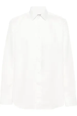 CANALI Classic-collar twill shirt