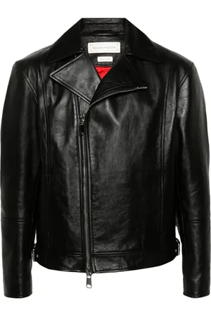 Alexander McQueen Zip-up leather biker jacket