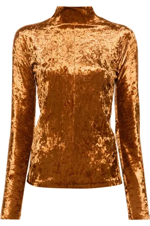 FORTE FORTE Highneck crushed velvet top