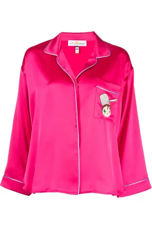MIRA MIKATI Embroidered-doll buttoned pyjama top