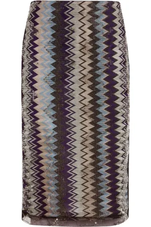 Missoni Zigzag sequin-overlay midi skirt