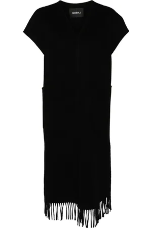 GOEN.J Double-faced fringed dress