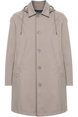 HERNO Single-breasted hooded coat