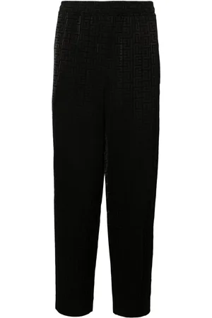 Balmain Monogram-jacquard satin trousers