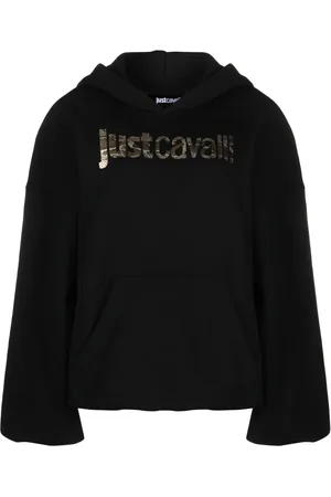 Roberto Cavalli Logo-print cotton hoodie