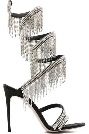 LE SILLA Jewels 105mm fringe-detail sandals