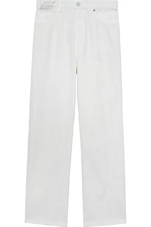 tout a coup Rhinestone-embellished straight-leg cotton jeans