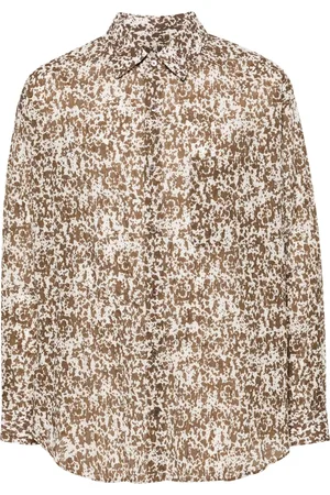 LEMAIRE Abstract-print cotton shirt