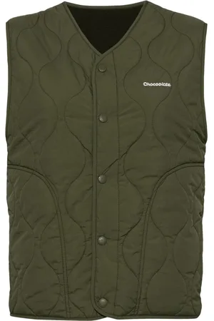 Chocoolate Logo-embroidered puffer jacket