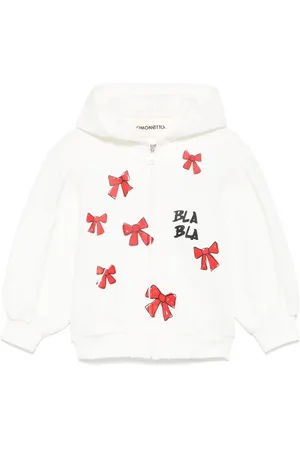 Simonetta Bow-print hoodie